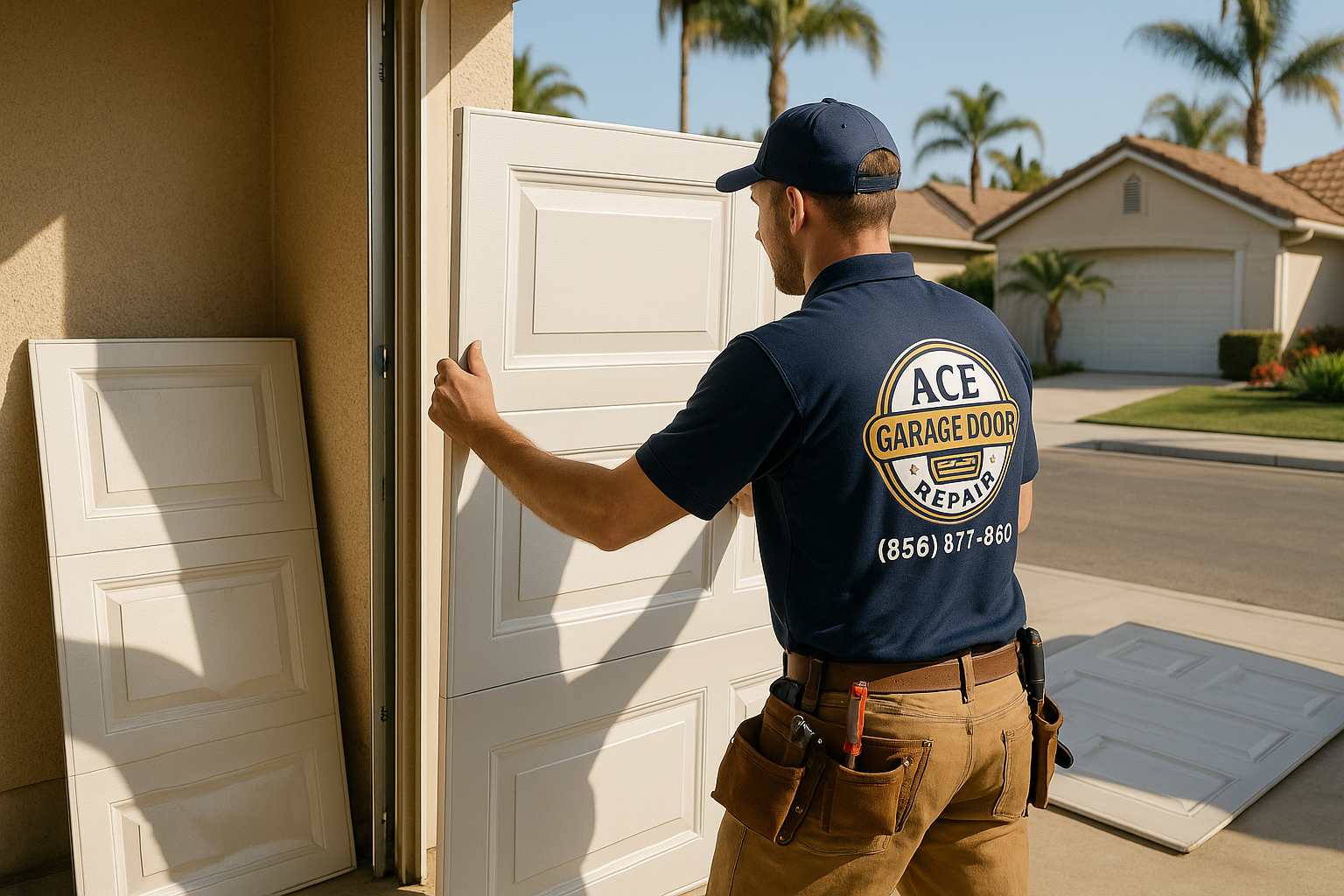 Garage Door Panel Replacement service in Meredith