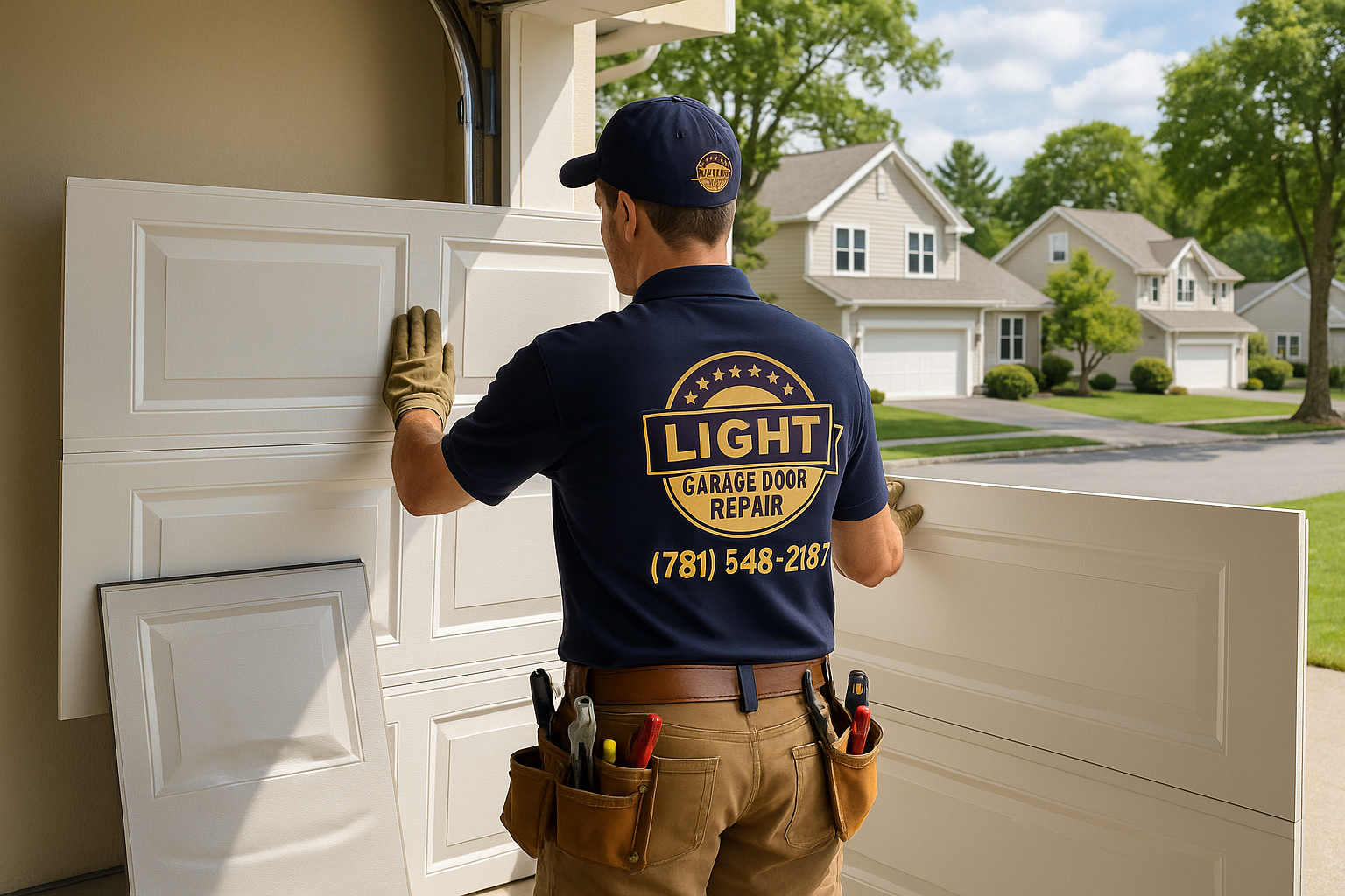 Garage Door Panel Replacement service in Plymouth